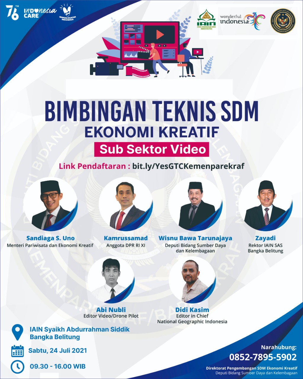 Bimbingan Teknis SDM Ekonomi Kreatif Sub Sektor Vidio