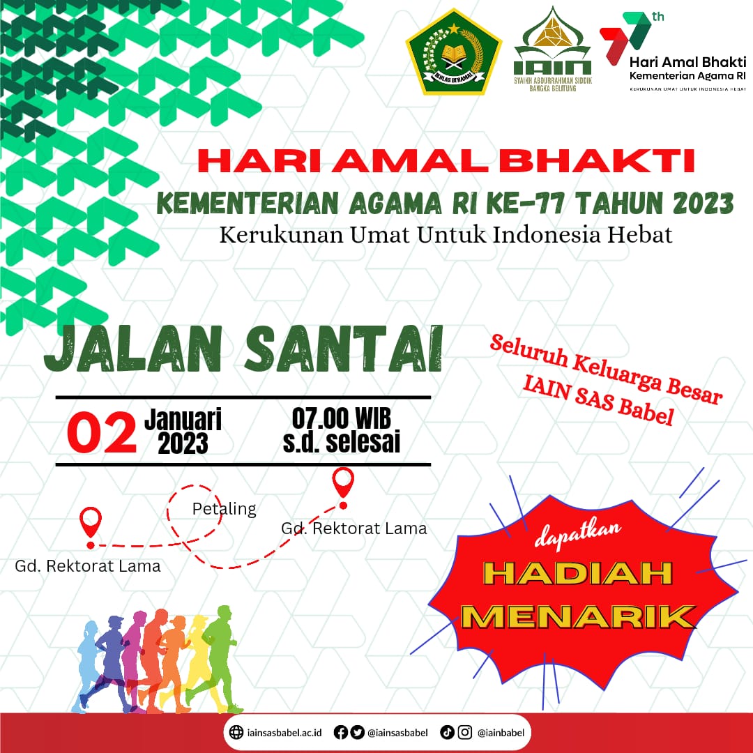 Jalan Santai Dalam Rangka HAB Kemenag Ke 77 Tahun 2023