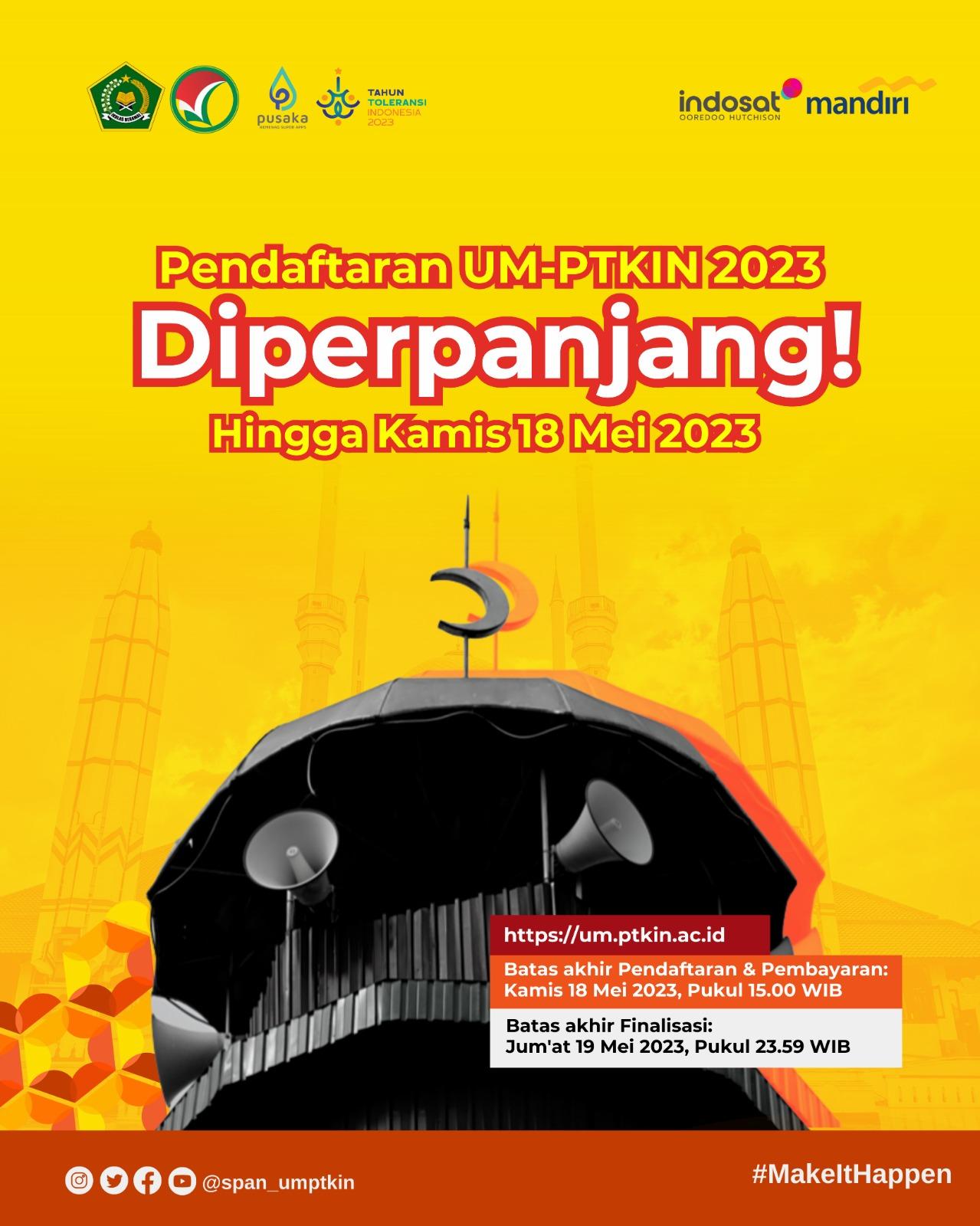 Diperpanjang, Pendaftaran UM-PTKIN Hingga 18 Mei 2023, Wakil Rektor IAIN SAS Babel : Masih Terbuka Untuk Semua Prodi