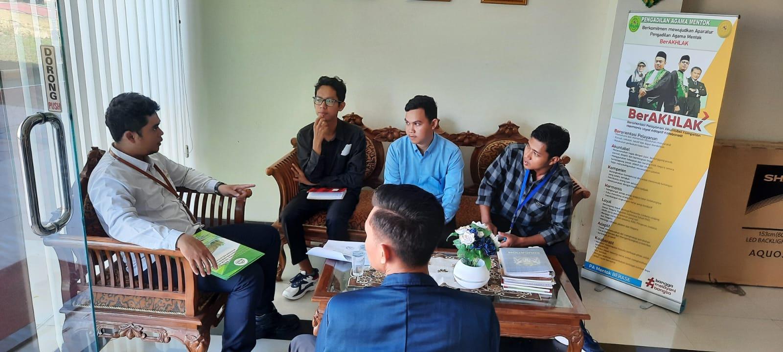 DPL lakukan Monitoring PKL Mahasiswa di Pengadilan Agama Mentok
