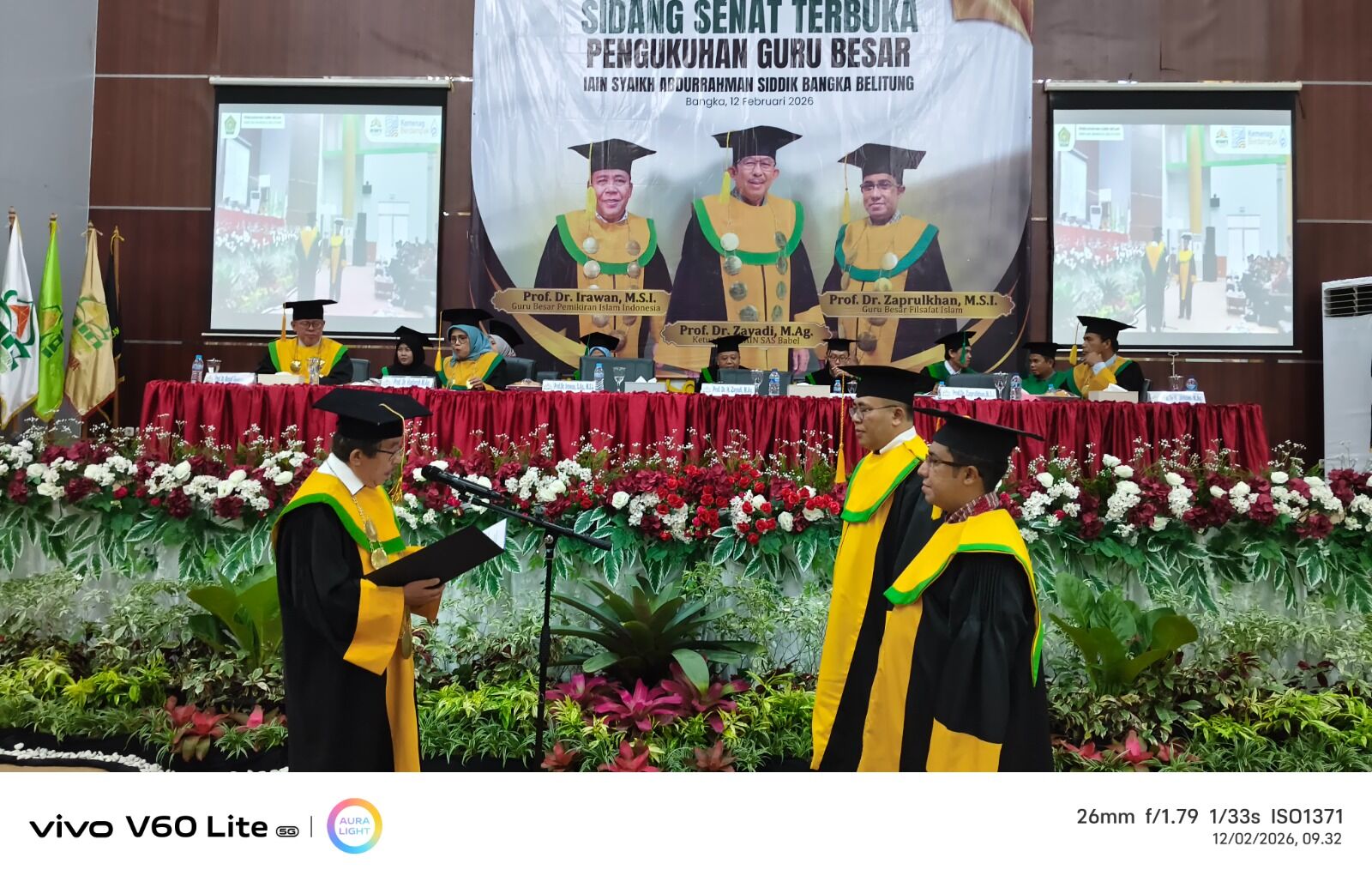 Dua Guru Besar Baru IAIN SAS Babel Resmi Dikukuhkan dalam Sidang Senat Terbuka