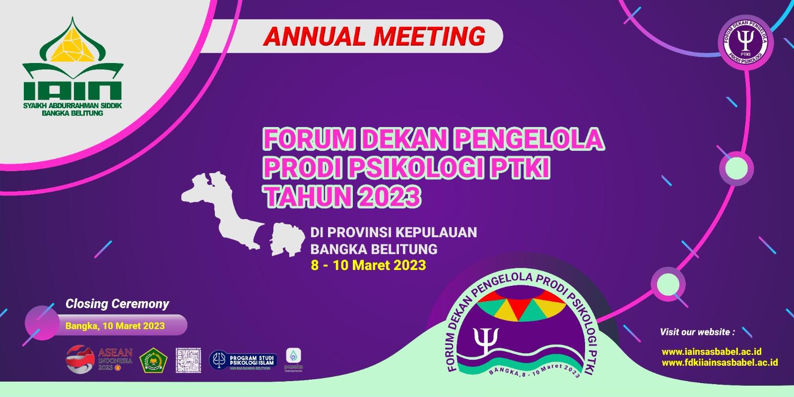 FDKI IAIN SAS Babel Siap Jadi Tuan Rumah Forum Dekan Pengelola Prodi Psikologi PTKI