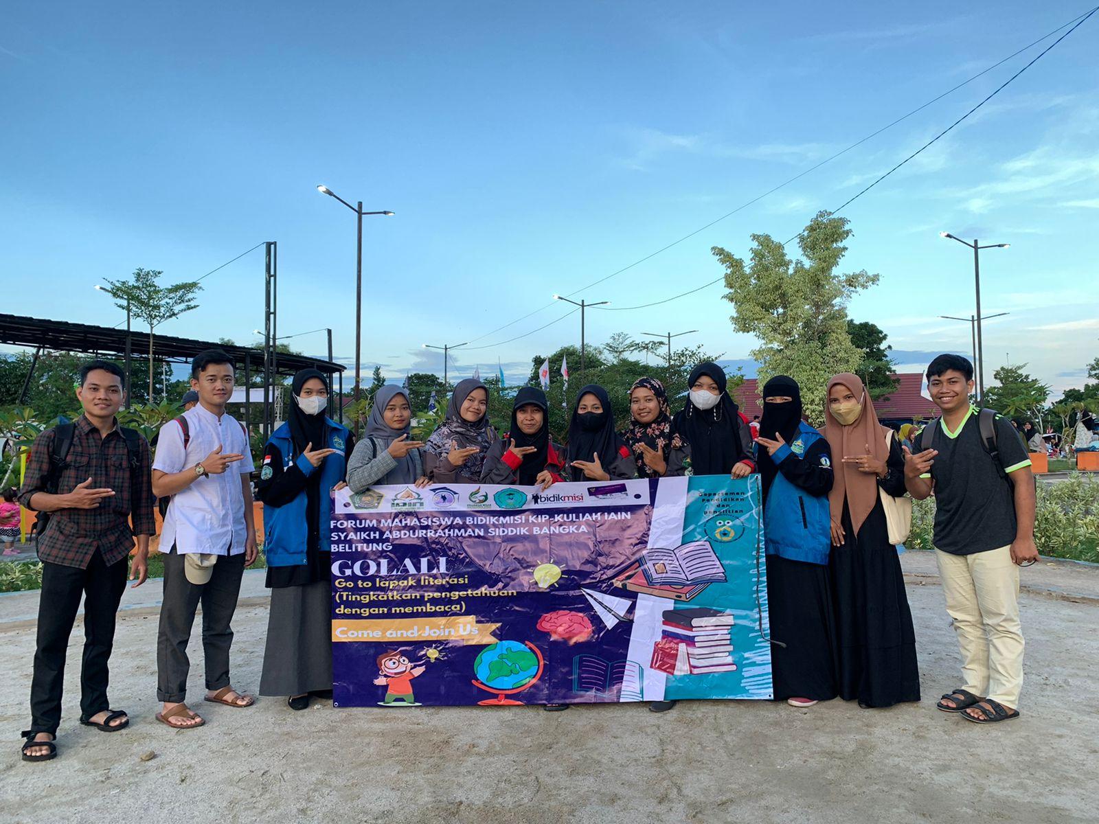 Formasi KIP-K IAIN SAS Bangka Belitung Adakan GOLALI (Go To Lapak Literasi) di Taman Dealova
