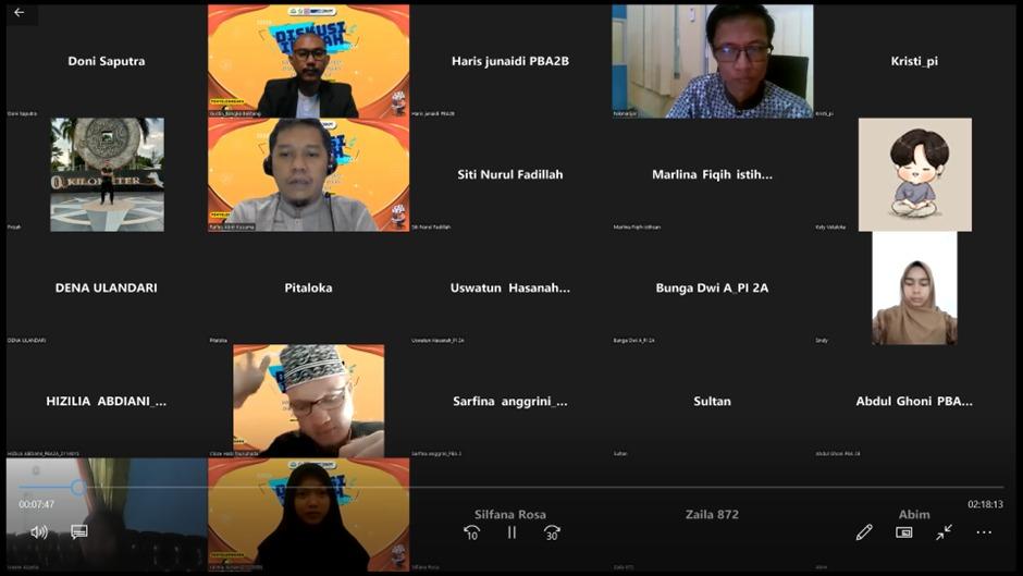 Hima Prodi Jurnalistik Islam sukses adakan Diskusi Ilmiah Diseminasi Penelitian Mahasiswa: Hasil Penerapan Hybrid- Project Based Learning (H-PBL) Mata Kuliah Pancasila dan Kewarganegaraan