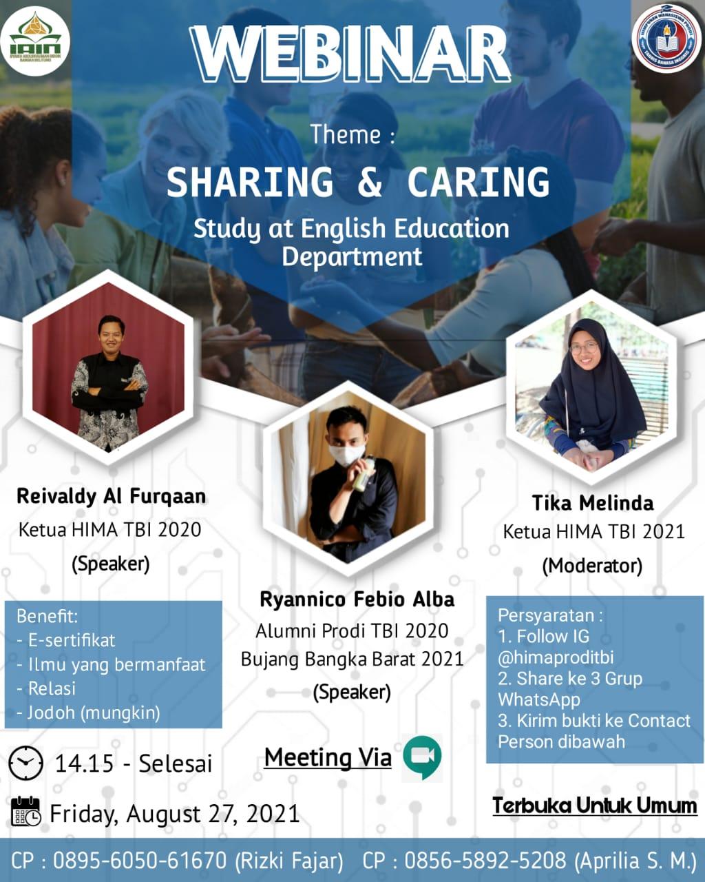 Hima Prodi TBI IAIN SAS Babel Adakan Sharing & Caring Study at English Education