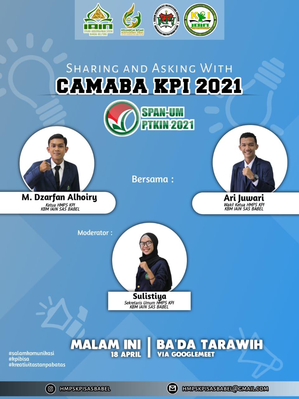 HMPS KPI IAIN SAS Babel Gelar Sharing and Asking With Camaba SPAN PTKIN