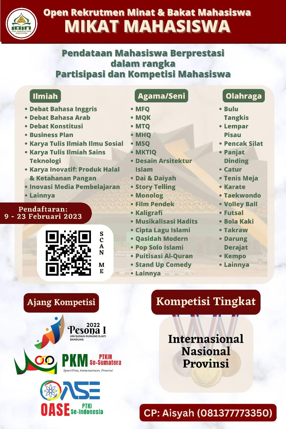 IAIN SAS Babel Buka Rekrutmen Minat & Bakat Mahasiswa, Ini Syarat dan Jadwal
