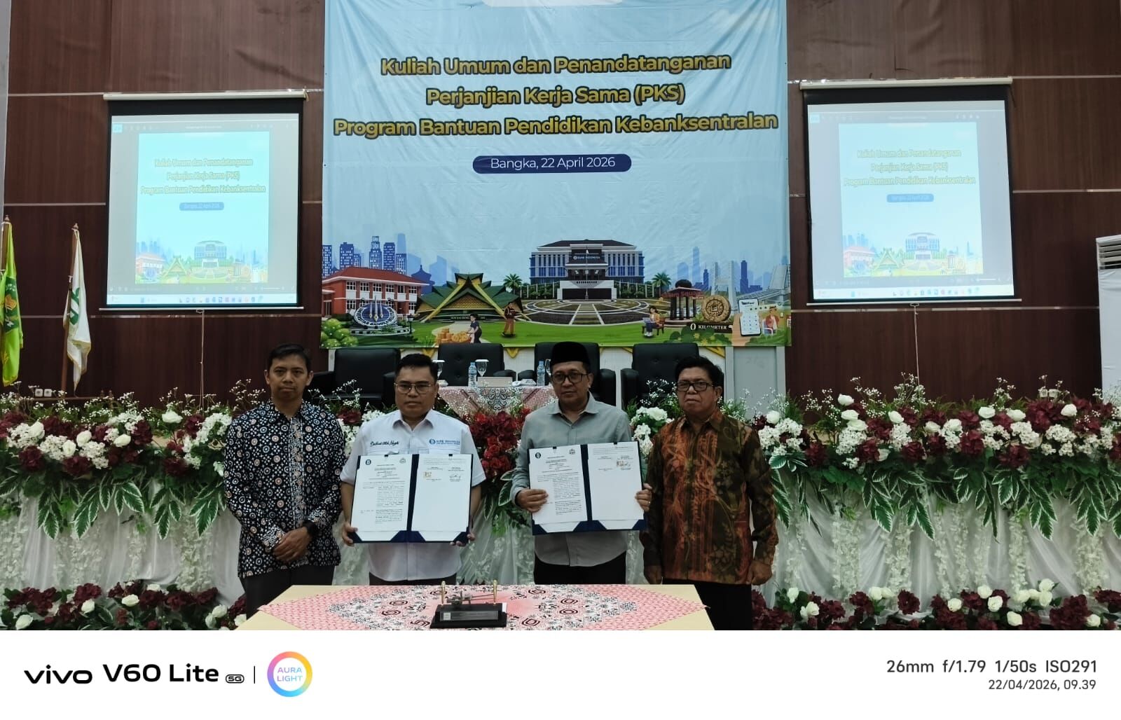 IAIN SAS Babel Teken PKS dengan Bank Indonesia dan Kuliah Umum, Perkuat Program Bantuan Pendidikan Kebanksentralan