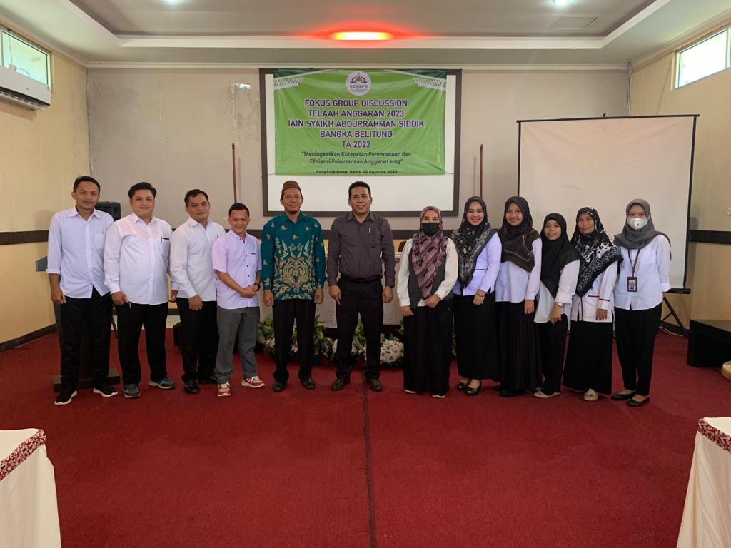 IAIN SAS Bangka Belitung  Gelar FGD Anggaran 2023, Rektor Pesan Jangan Lelah untuk Belajar