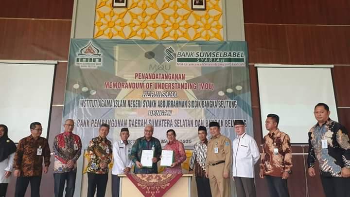 IAIN SAS Bangka Belitung MoU dengan PT. Bank Pembangunan Daerah Sumsel dan Babel