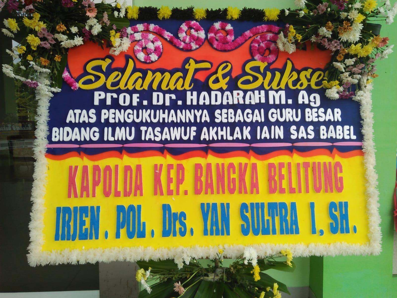 Belasan Karangan Bunga Ucapan Selamat Atas Pengukuhan Hadarah Sebagai Guru Besar