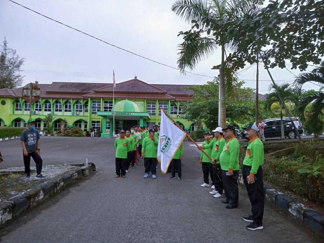 Keluarga Besar IAIN SAS Babel Sambut HAB Kemenag RI Ke-77 Dengan Jalan Santai