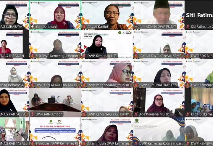 Ketua  dan Sekretaris DWP IAIN SAS Babel Ikuti Pelatihan e-Reporting dan Berbasis AI Penulisan LPPK
