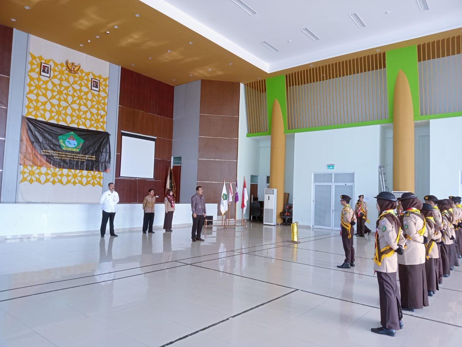 Rektor IAIN SAS Babel Lepas Kontingen Pramuka GCSC Tingkat Nasional Tahun 2022 di UIN Raden Intan Lampung