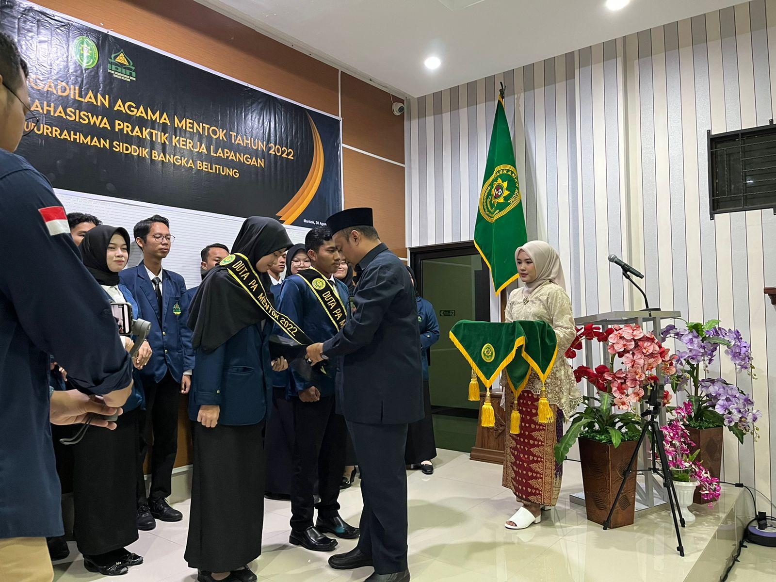 Launching Duta Pengadilan Agama Mentok Sekaligus Pelepasan Mahasiswa Praktik Kerja Lapangan IAIN SAS Babel Tahun 2022