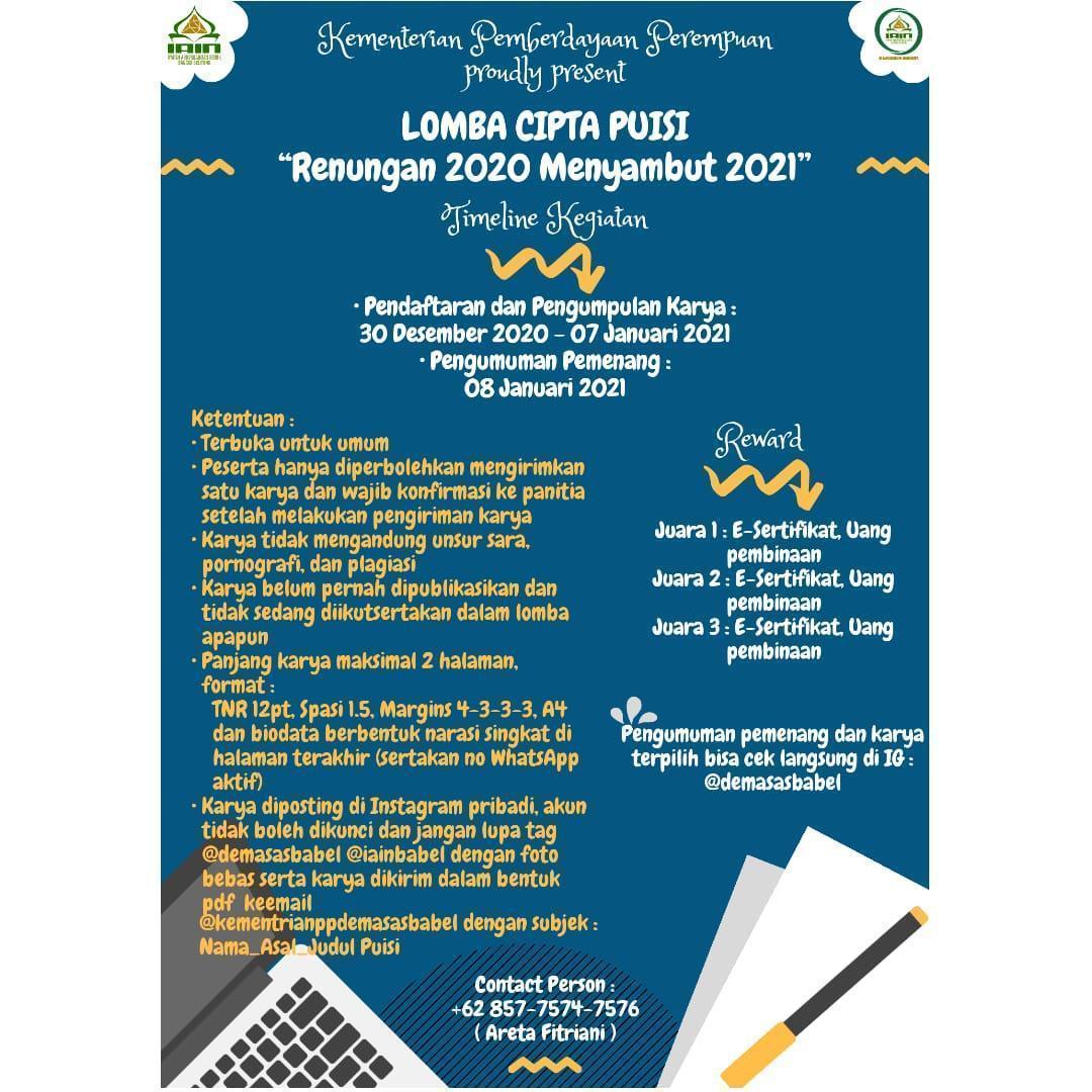 Lomba Cipta Puisi Kementerian Pemberdayaan Perempuan DEMA IAIN  SAS BABEL  2020
