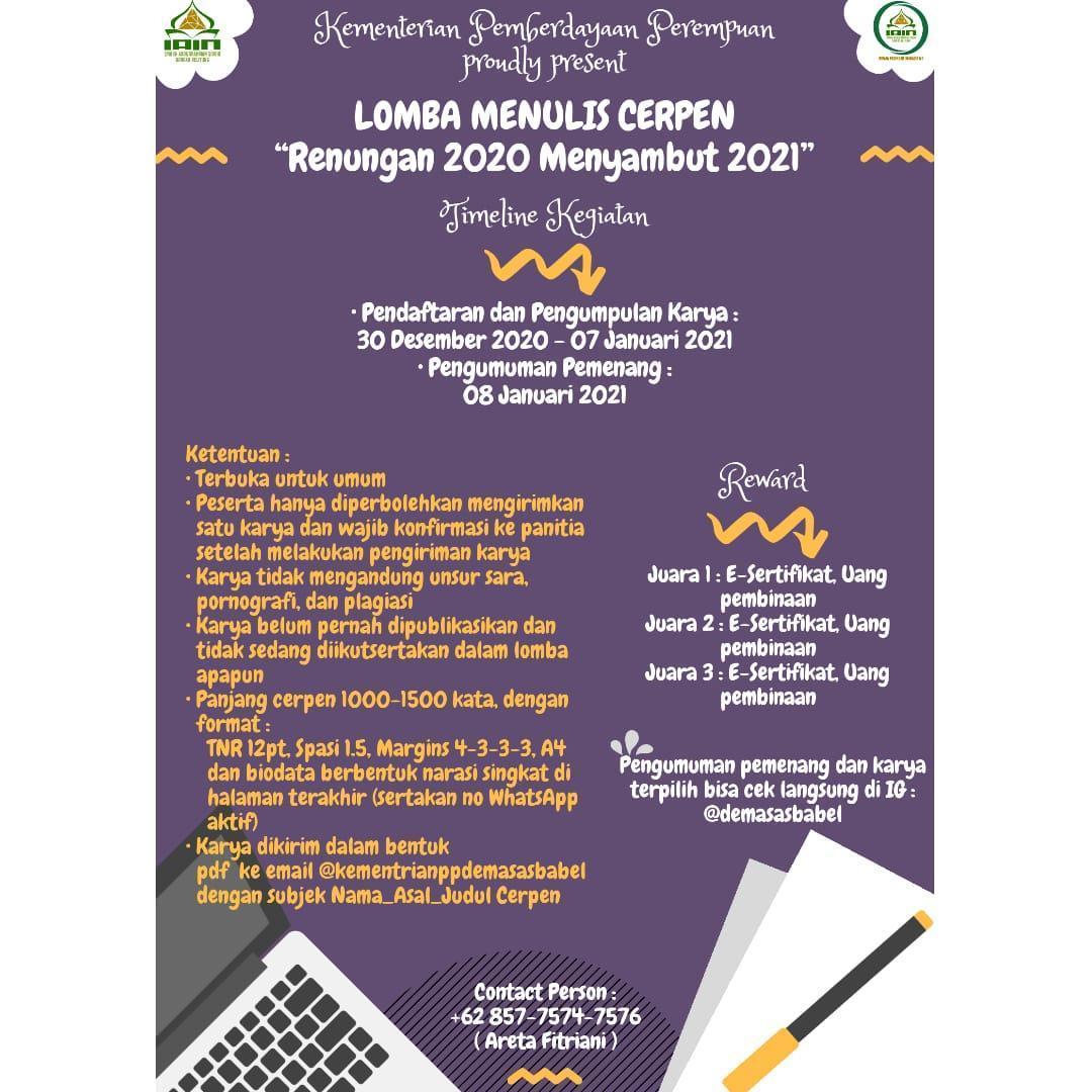 Lomba Menulis Cerpen Kementerian Pemberdayaan Perempuan DEMA IAIN SAS BABEL 2020