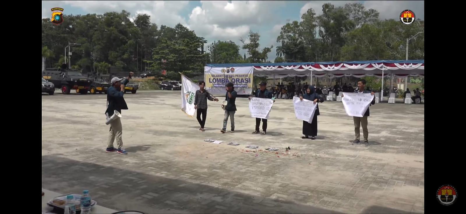 Tim Mahasiswa IAIN SAS Bangka Belitung Raih Juara 2 Lomba Orasi yang Digelar Polda Bangka Belitung