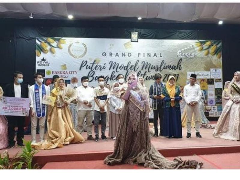Mahasiswi Prodi Psikologi Islam IAIN SAS Babel Raih Juara I Putri Model Muslimah Bangka Belitung