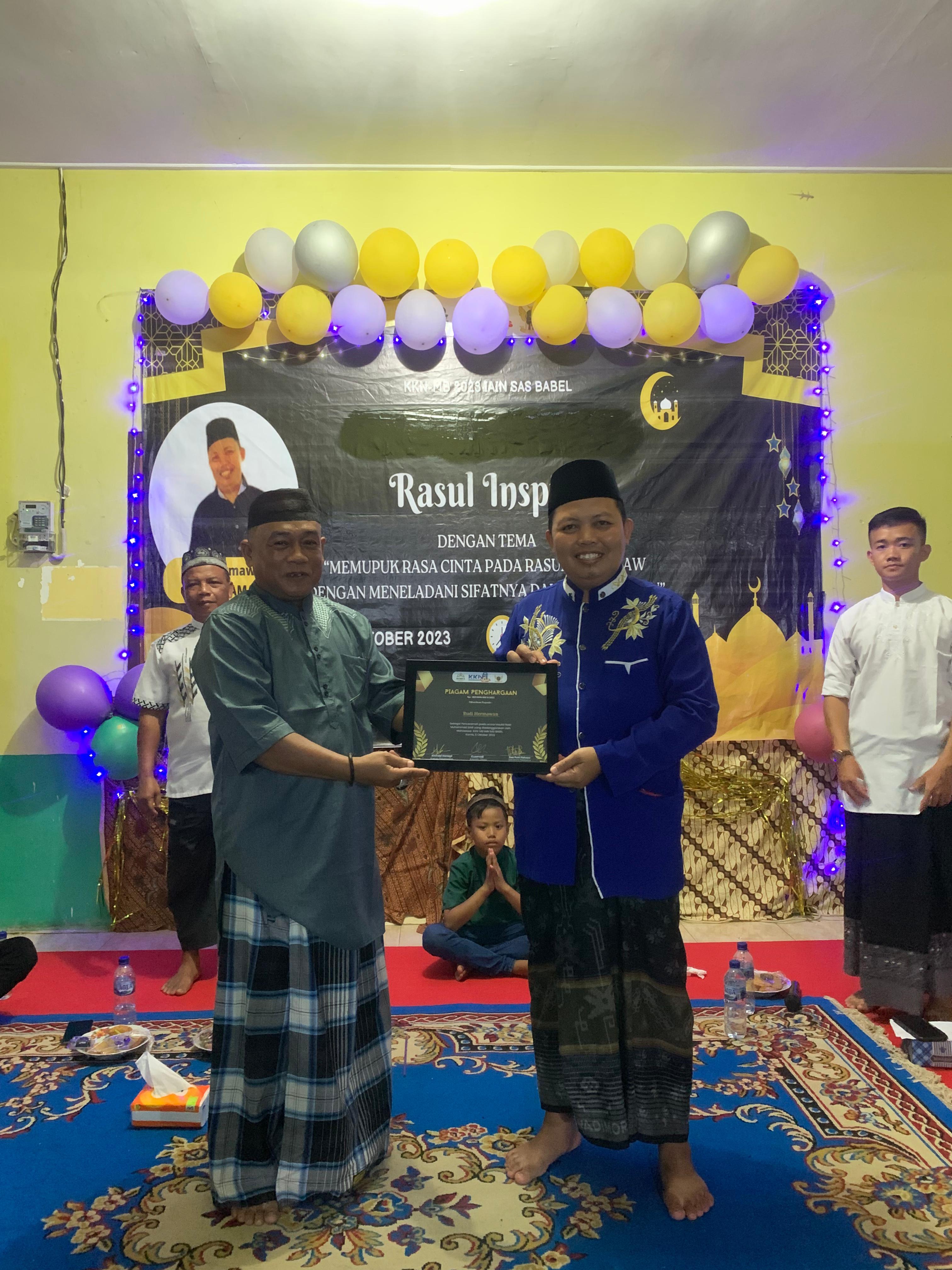 Meriahkan Peringatan Maulid Nabi, Mahasiswa KKN IAIN SAS Gelar berbagai kegiatan dengan lancar.
