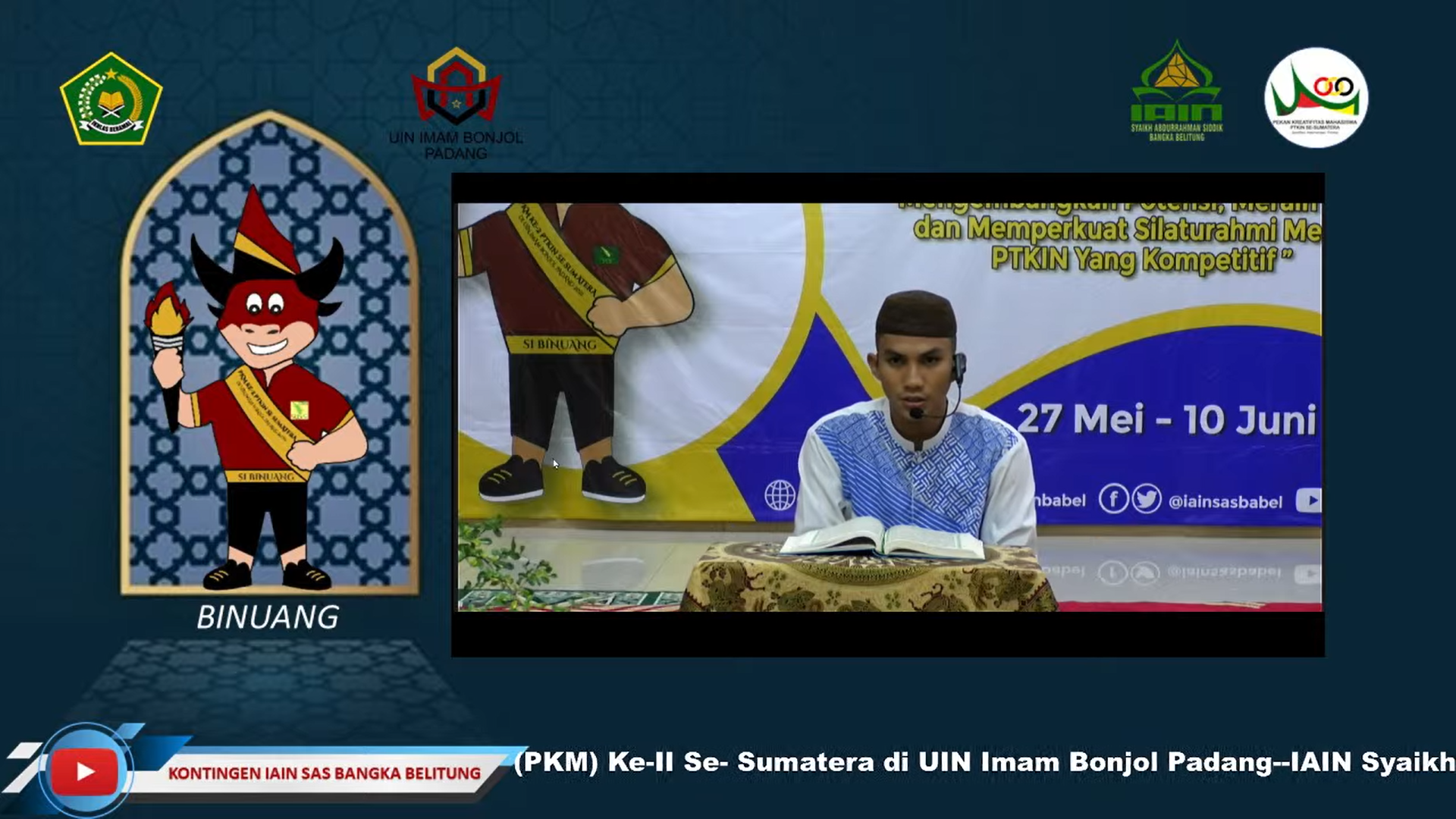 MHQ/Kontingen IAIN SAS Bangka Belitung M. Zaini