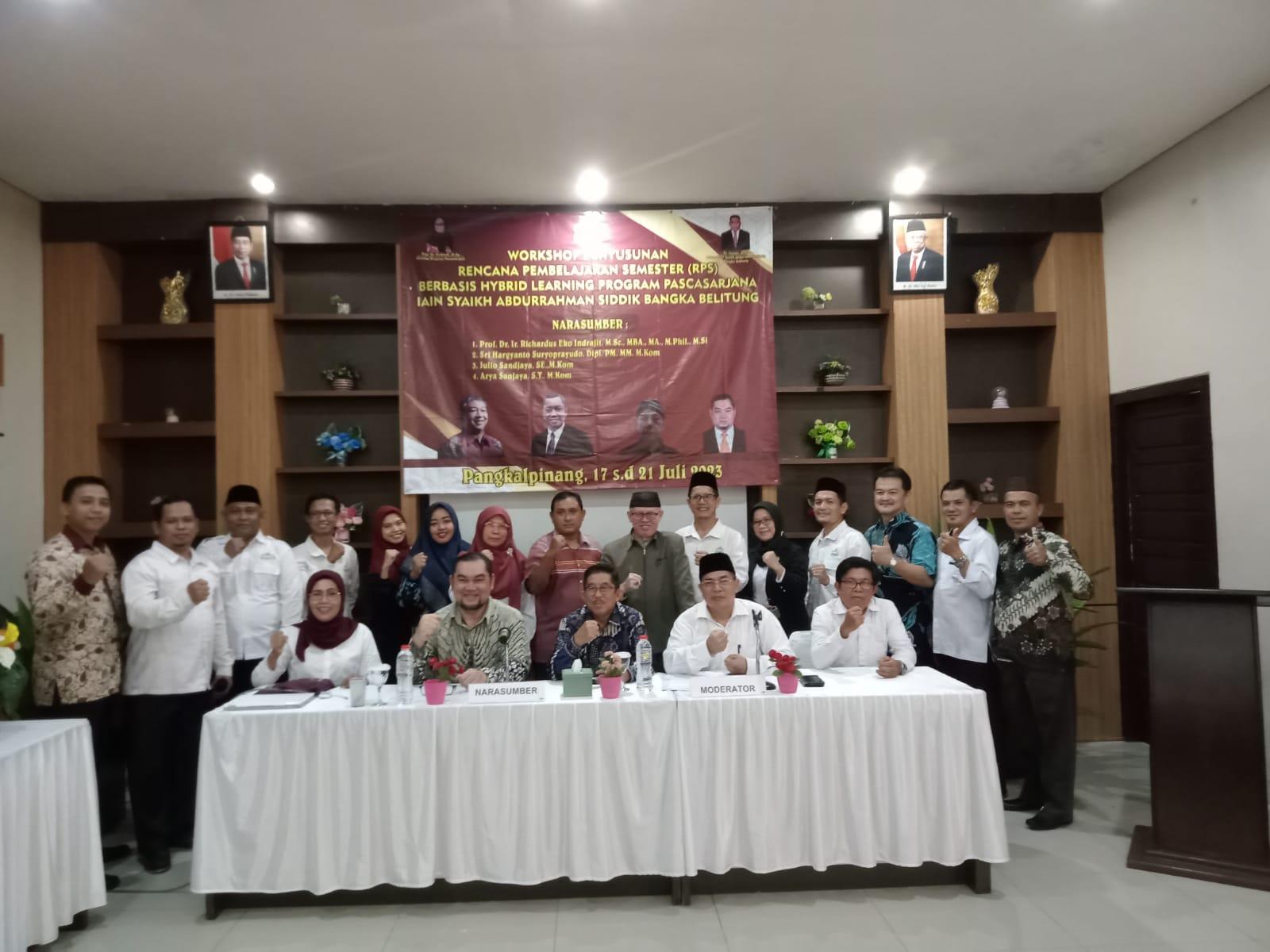 Pascasarjana IAIN SAS Babel Adakan Workshop RPS Berbasis Hybrit Learning