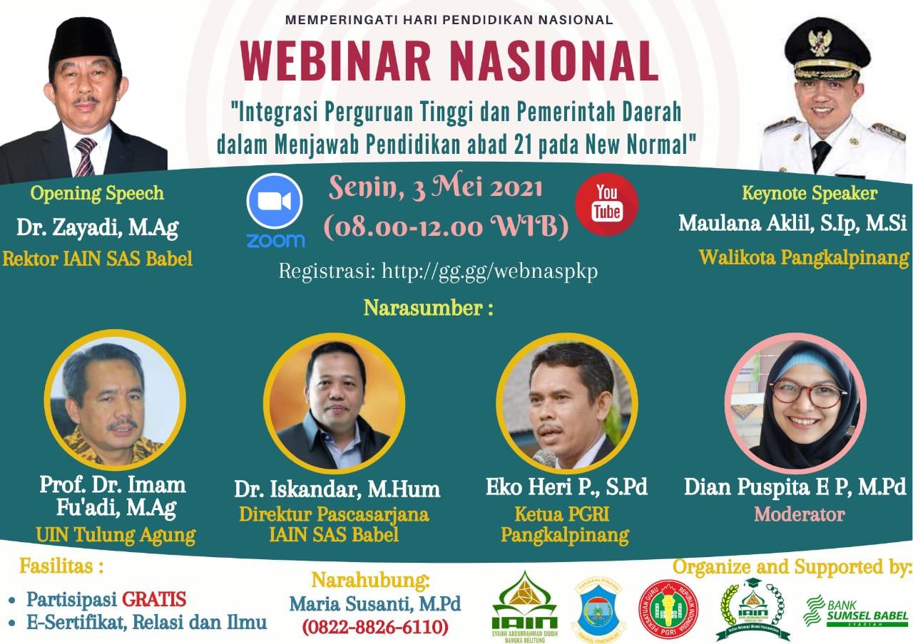 Peserta Membludak, Pascasarjana IAIN SAS Babel Sukses Gelar Webinar Nasional Di Tengah Pandemi