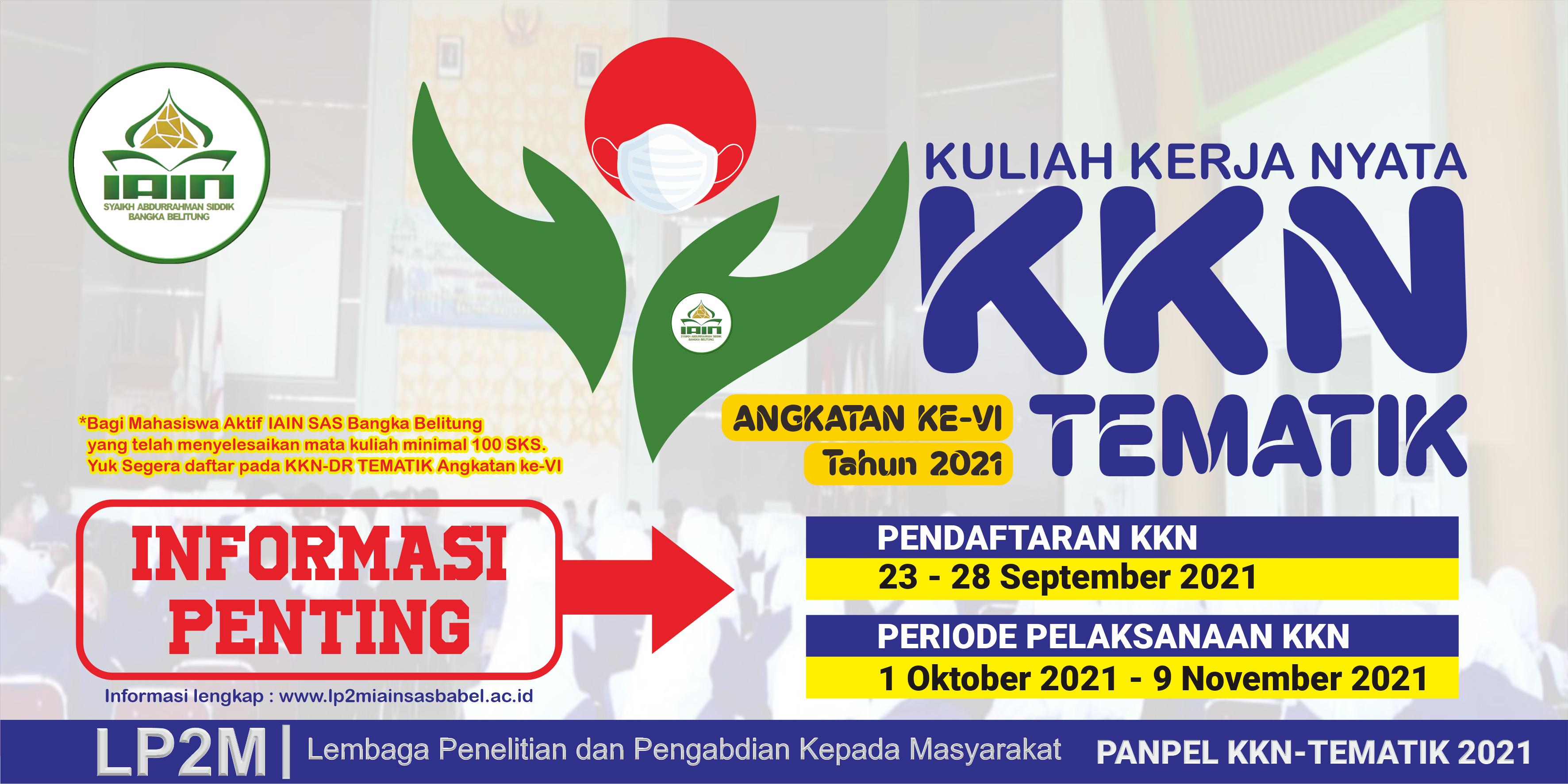 Pendaftaran KKN Tematik Angkatan Ke-6 Tahun 2021