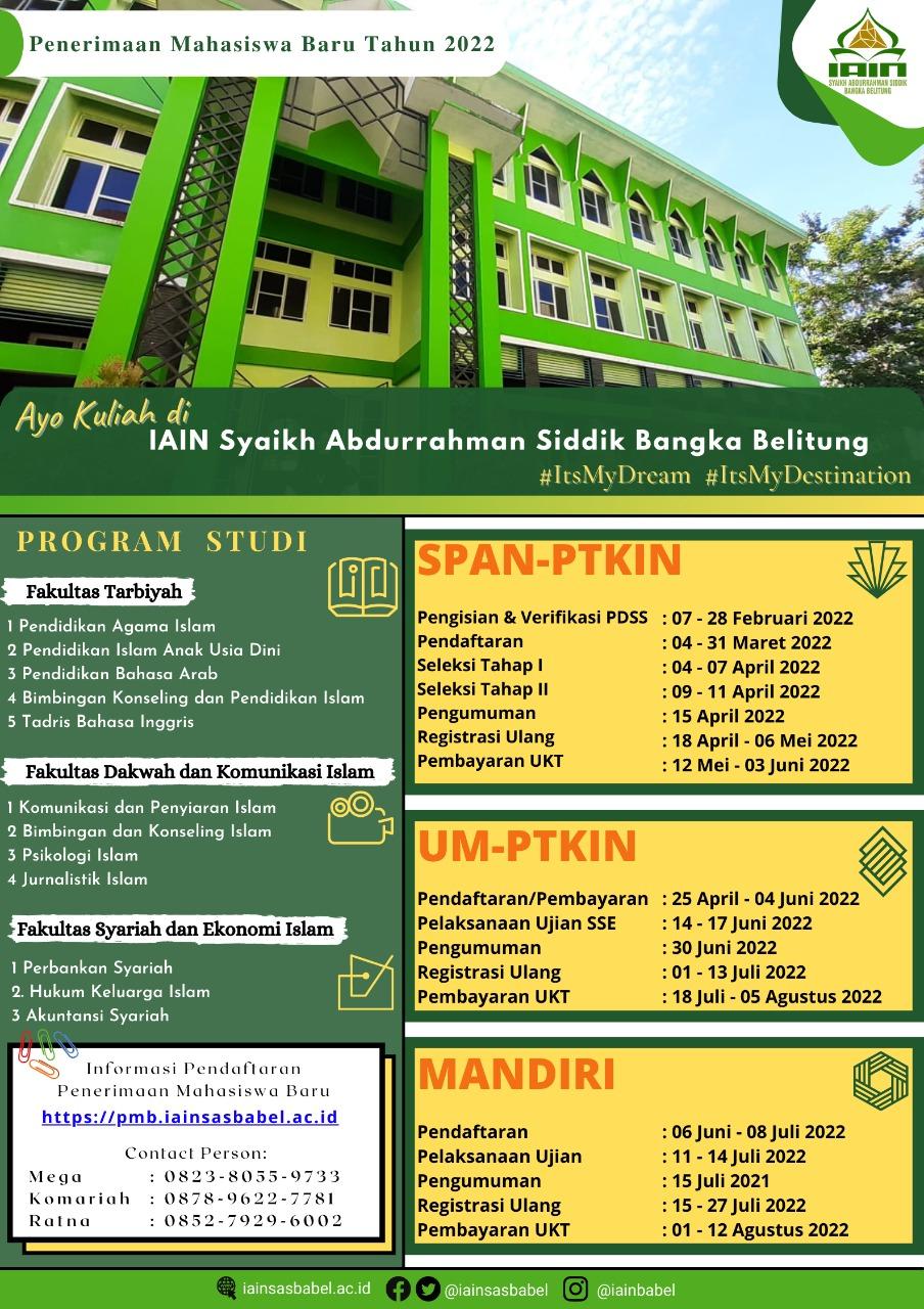 Pendaftaran Mahasiswa Baru Jalur UM-PTKIN  Akan Ditutup Tanggal 4 Juni 2022