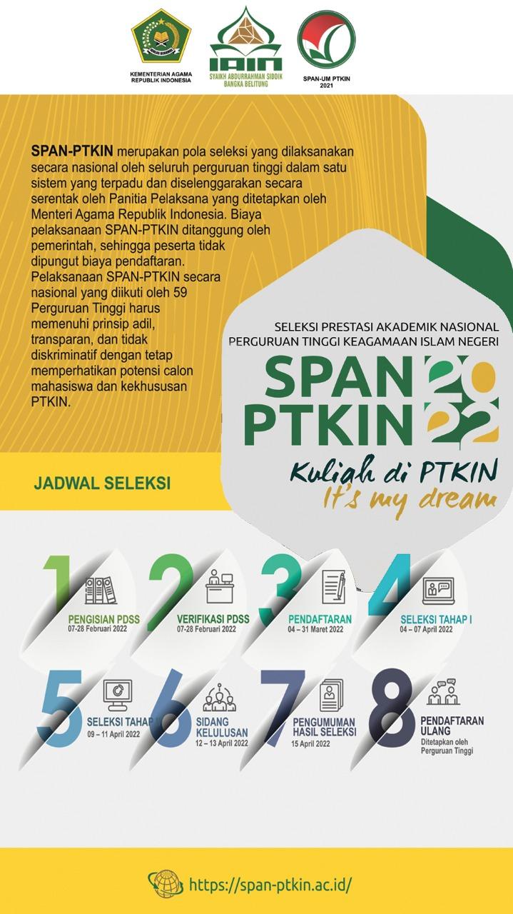 SPAN-PTKIN Dirilis, 12 Prodi IAIN SAS Bangka Belitung Siap Terima Mahasiswa Baru