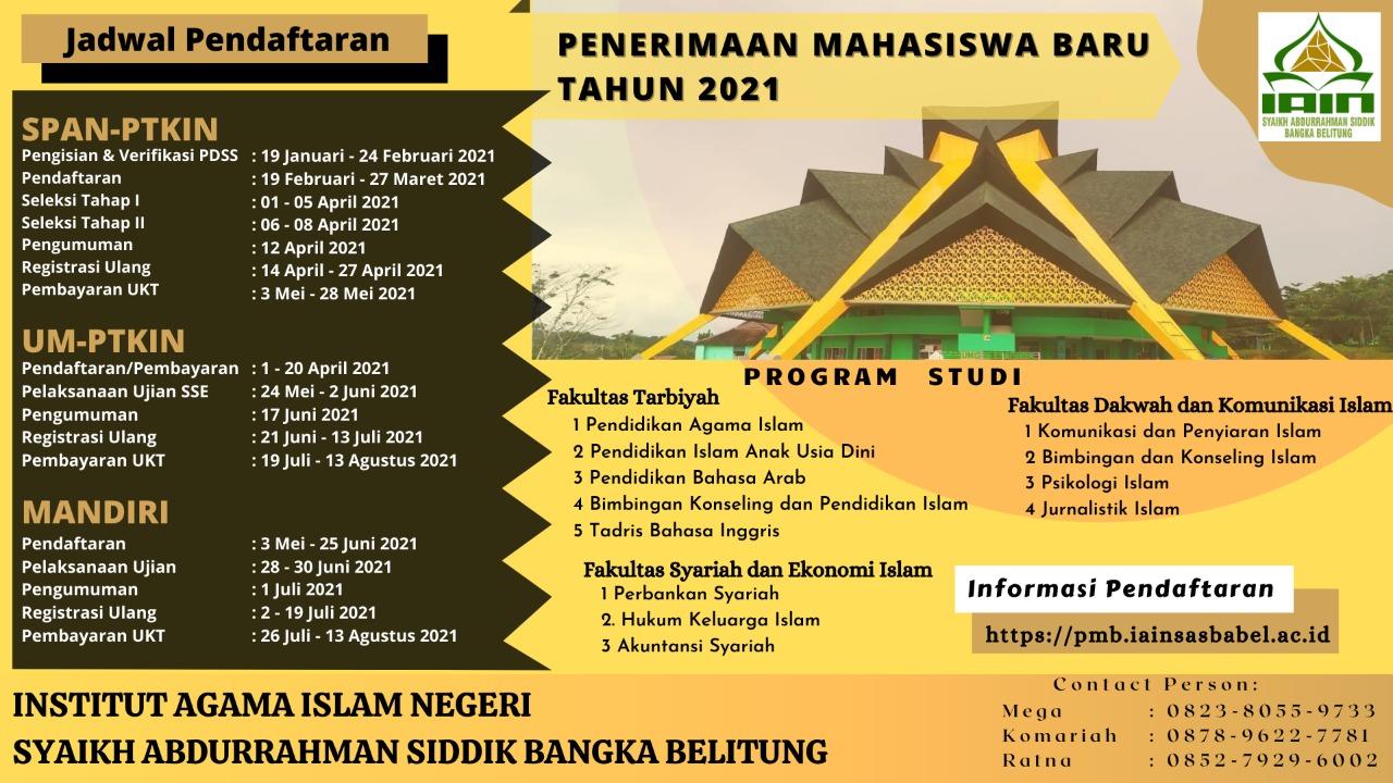 Penerimaan Mahasiswa Baru Tahun 2021