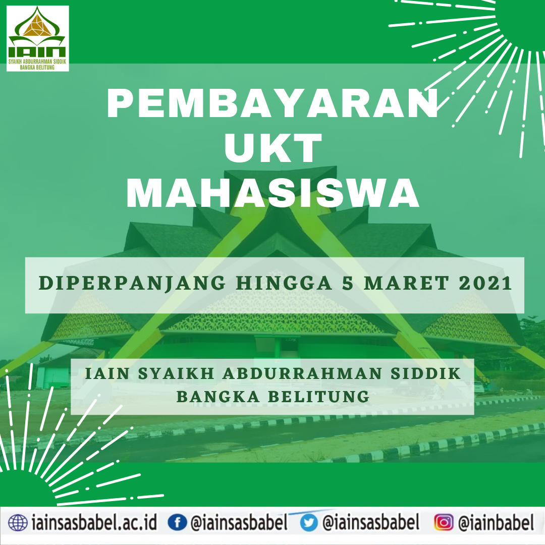Perpanjangan Waktu Pembayaran UKT Semester Genap TA 2020/2021