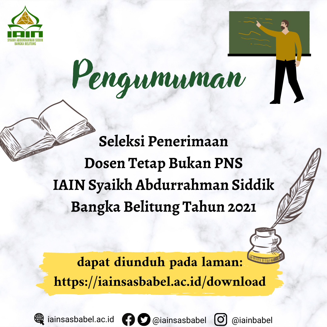 Pengumuman Seleksi Dosen Tetap Bukan PNS Tahun 2021