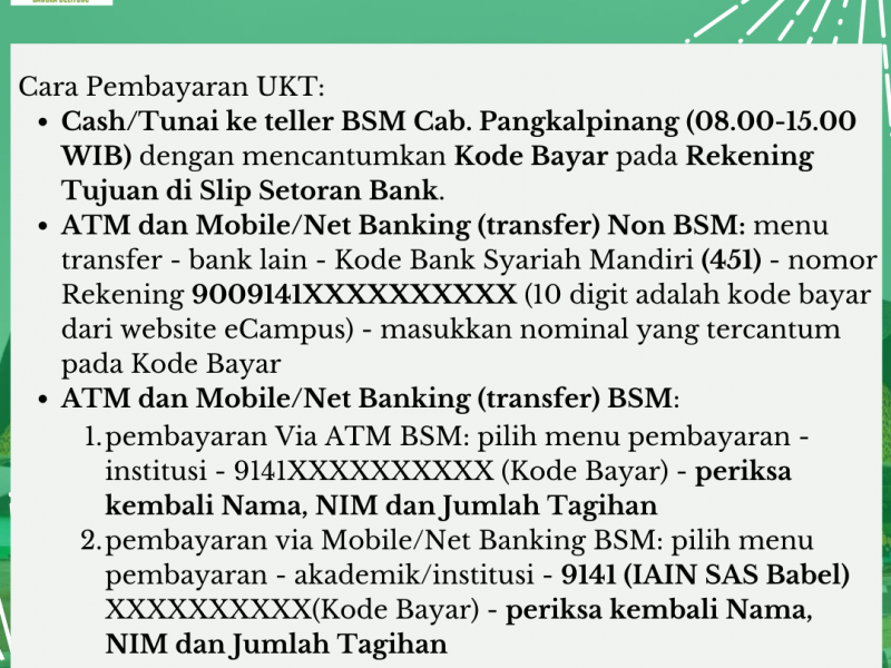 Cara Pembayaran UKT