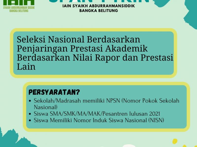 Persyaratan SPAN-PTKIN 2021