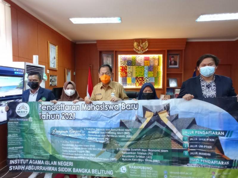 Foto bersama Mahasiswa IAIN SAS Babel bersama wakil Bupati Belitung