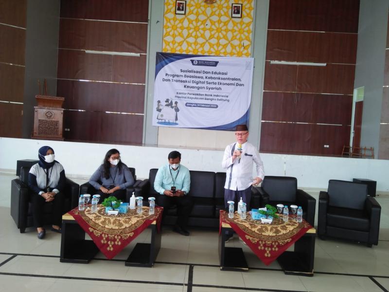 Wakil Rektor I Menyampaikan Sambutan Acara Sosialisasi Beasiswa