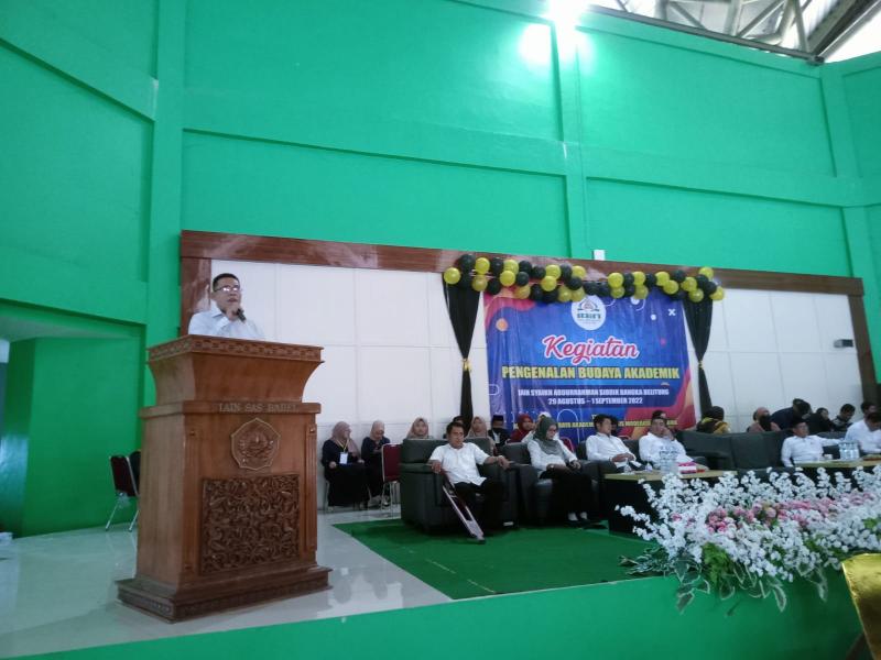 Dalam sambutannya, Rektor IAIN SAS Bangka Belitung Dr. Irawan, M.S.I 