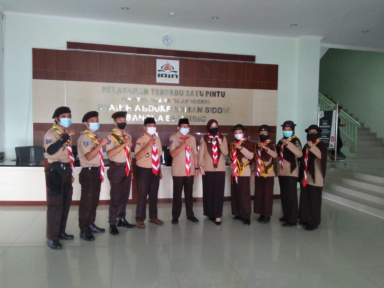 Pramuka IAIN SAS Bangka Belitung Siap Sukseskan Perkemahan Wirakarya Nasional (PWN) PTK KE XV Tahun 2021