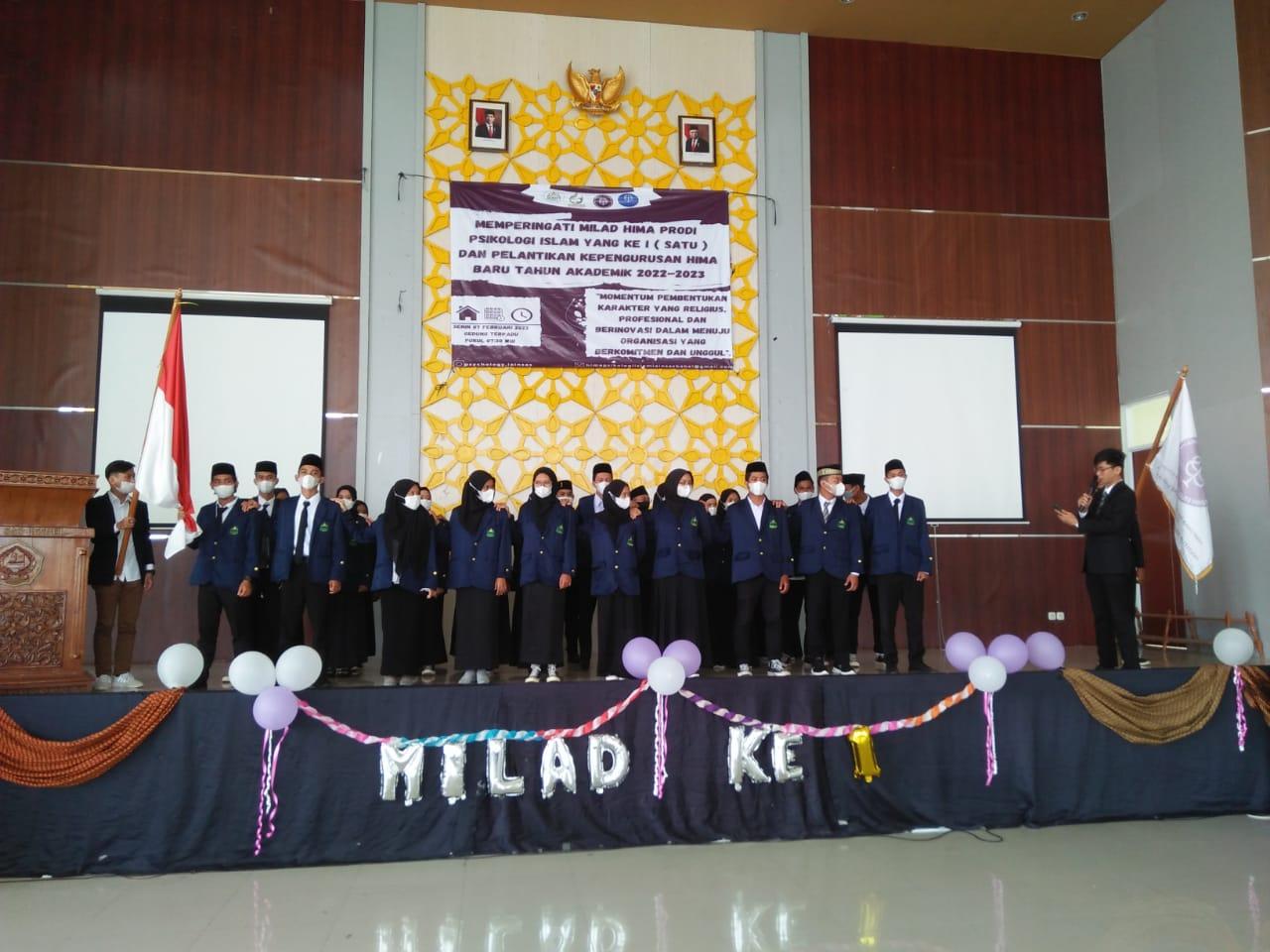 Kaprodi Lantik Pengurus Organisasi Mahasiswa  dan Milad Hima Prodi Psikologi Islam  Ke-1