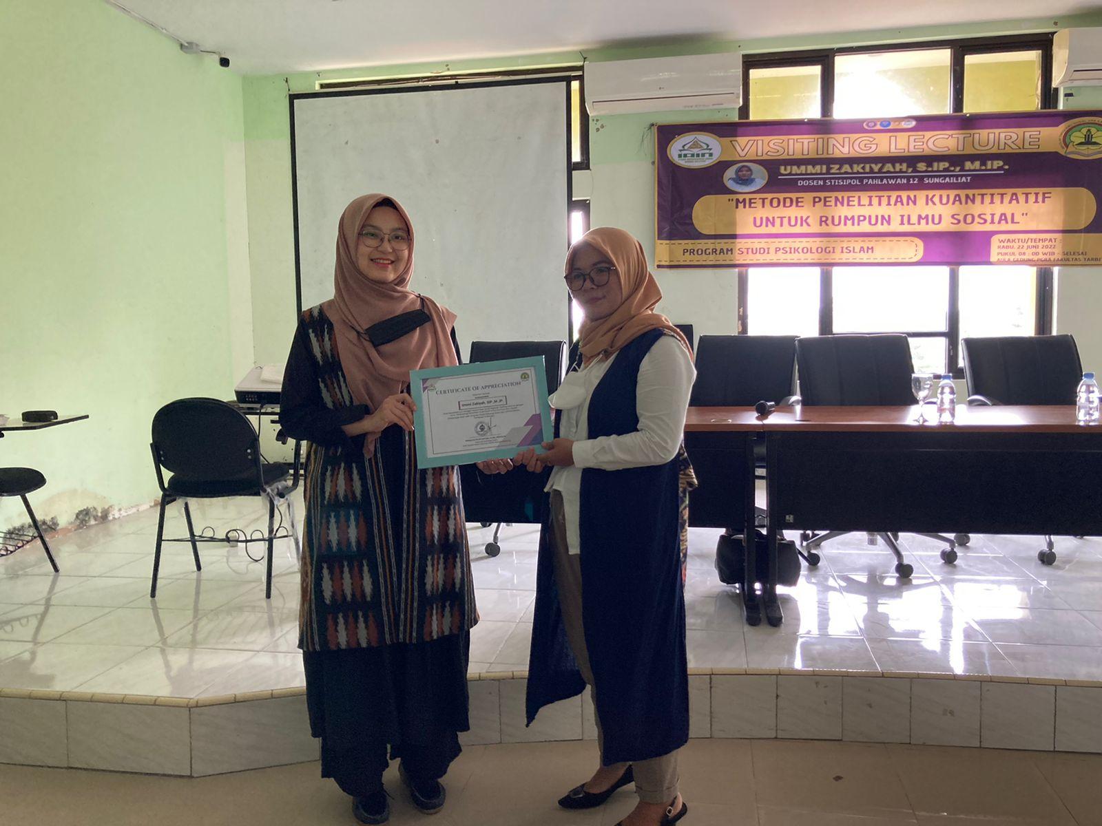 Prodi Psikologi Islam IAIN SAS Bangka Belitung Adakan Visiting Lecture
