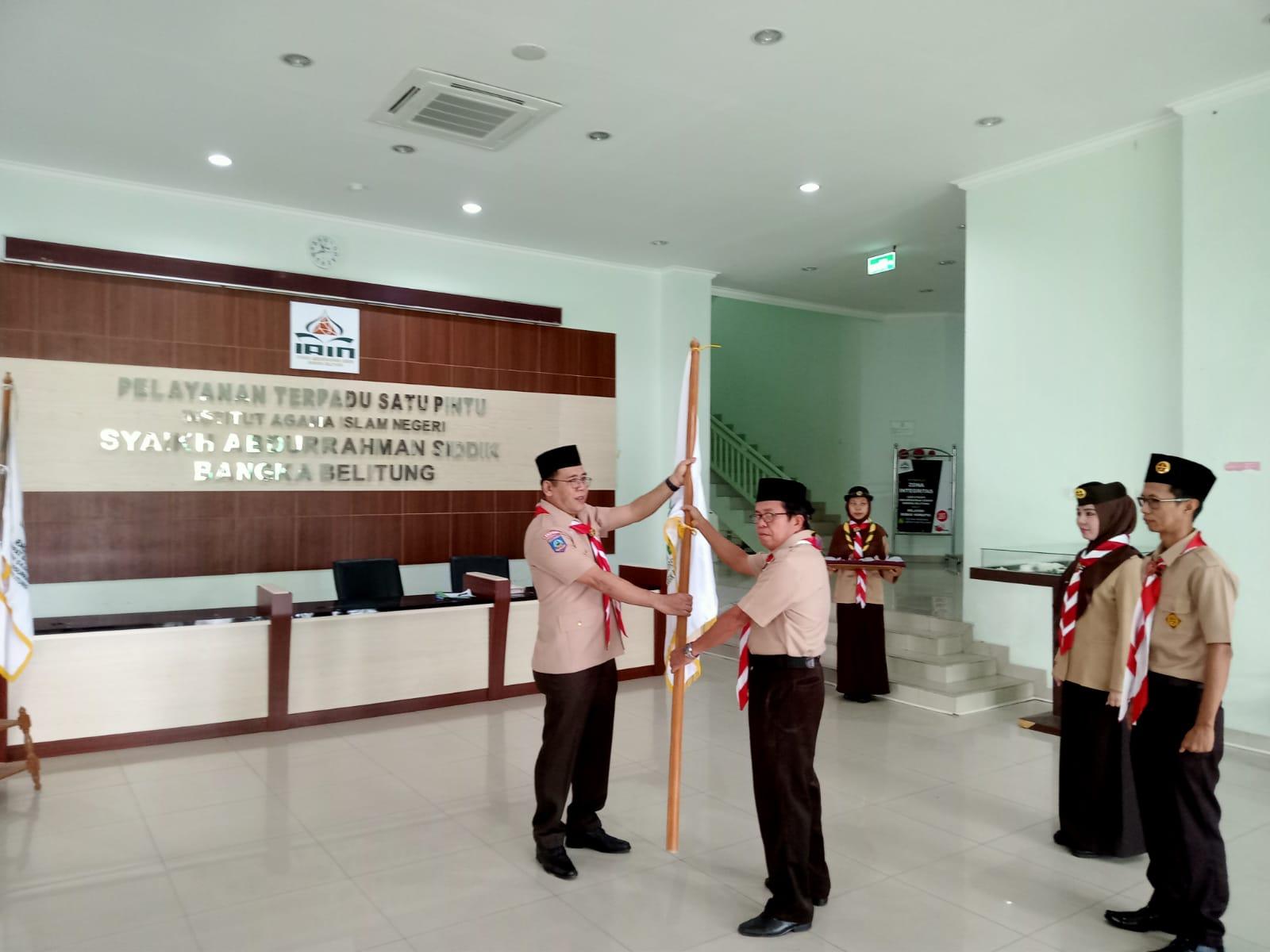 Rektor IAIN SAS Babel Lepas Kontingen Pramuka PWN - PTK Ke- XVI Gorontalo