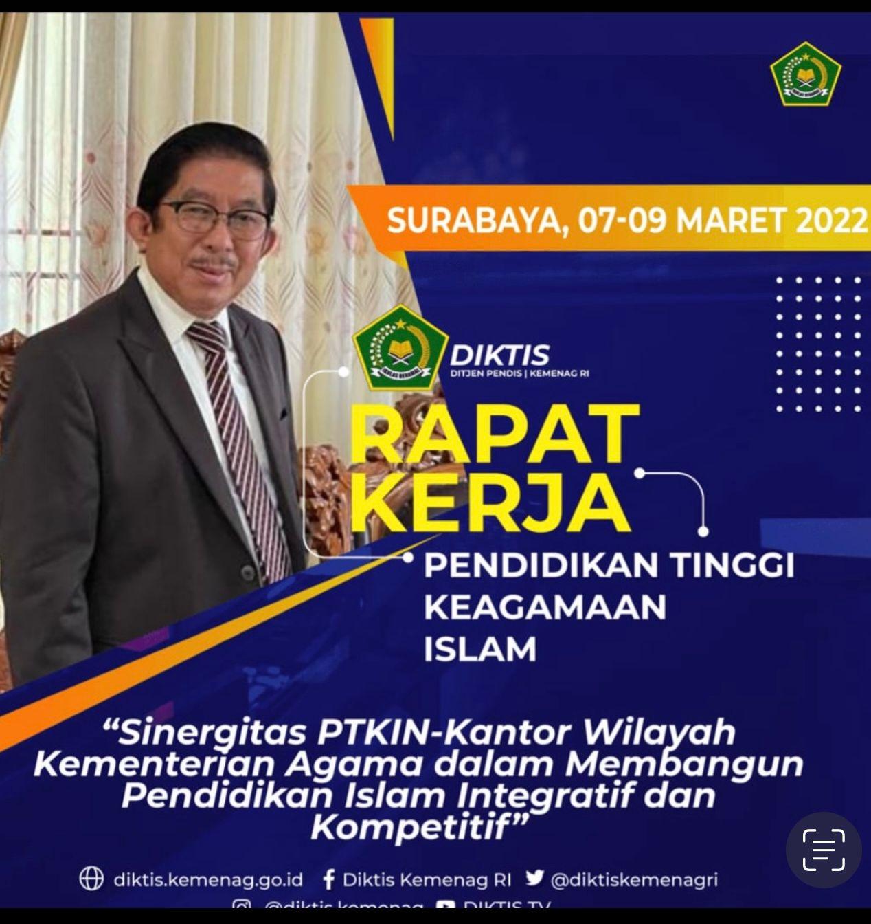 Rektor IAIN SAS Bangka Belitung Ikuti Raker Pendidikan Tinggi Keagamaan Islam