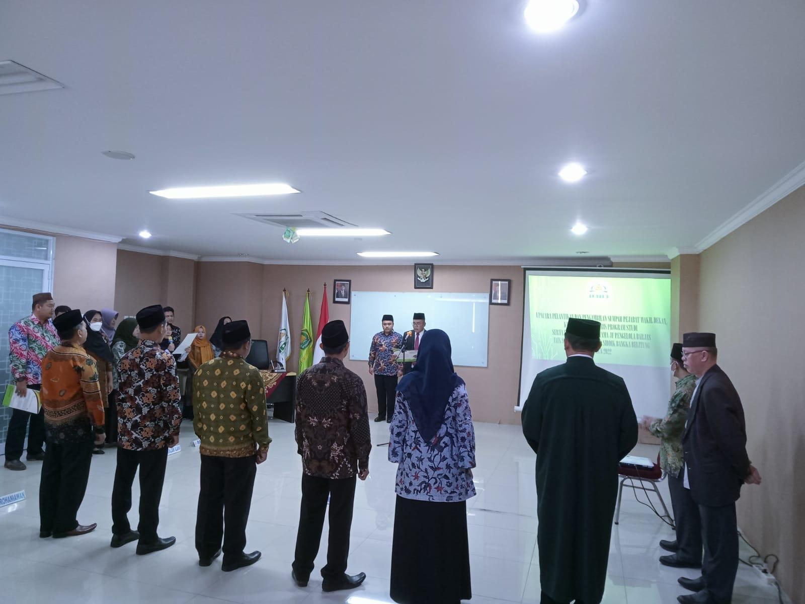 Rektor IAIN SAS Bangka Belitung  Resmi lantik Wakil Dekan, Kaprodi, dan JFT PPBJ