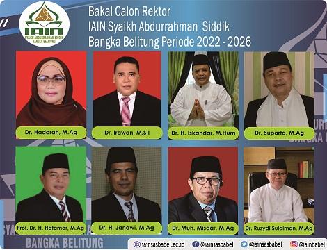 Ini Bakal Calon Rektor IAIN SAS Bangka Belitung  yang Lulus Administrasi