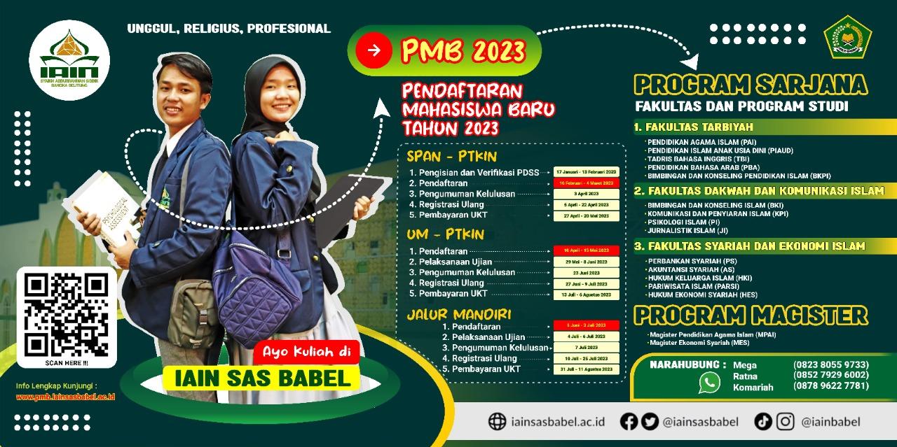 Telah Dibuka Pendaftaran UM-PTKIN 2023, IAIN SAS Bangka Belitung Tawarkan 14 Prodi, Tata Cara Pendaftaran ?