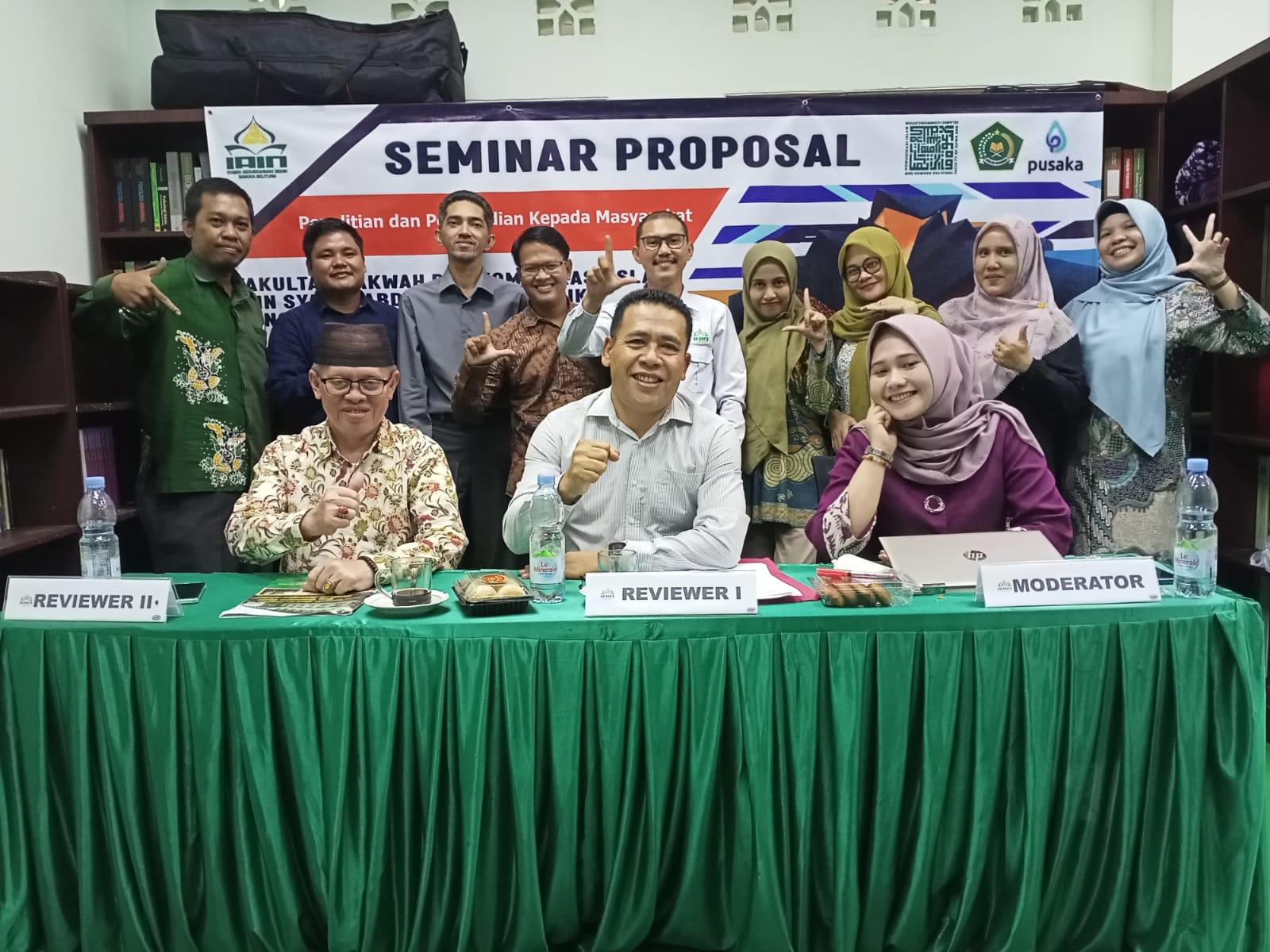 Seminar Proposal Penelitian dan PKM Dosen - Mahasiswa FDKI IAIN SAS Babel Tahun 2024.