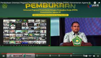 20 PPPK IAIN SAS Babel Ikuti Orientasi Secara Daring Kementerian Agama RI, Inilah Pesan Gus Men