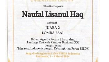 Alhamdulillah!  Mahasiswa IAIN SAS Babel Raih Juara 2 Lomba Esai Tingkat Nasional