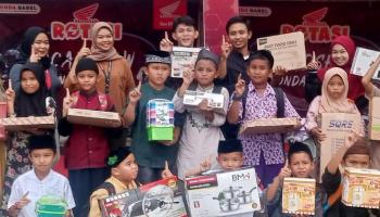 Peringati Maulid Nabi Muhammad SAW, Mahasiswa KKN IAIN SAS Babel Gandeng Dealer Honda